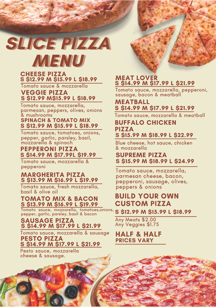 Slice Menu Page 1